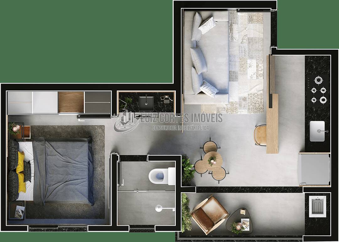 Apartamento à venda com 1 quarto, 34m² - Foto 14