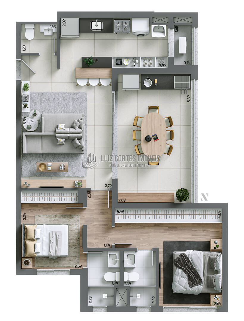 Apartamento à venda com 3 quartos, 93m² - Foto 35